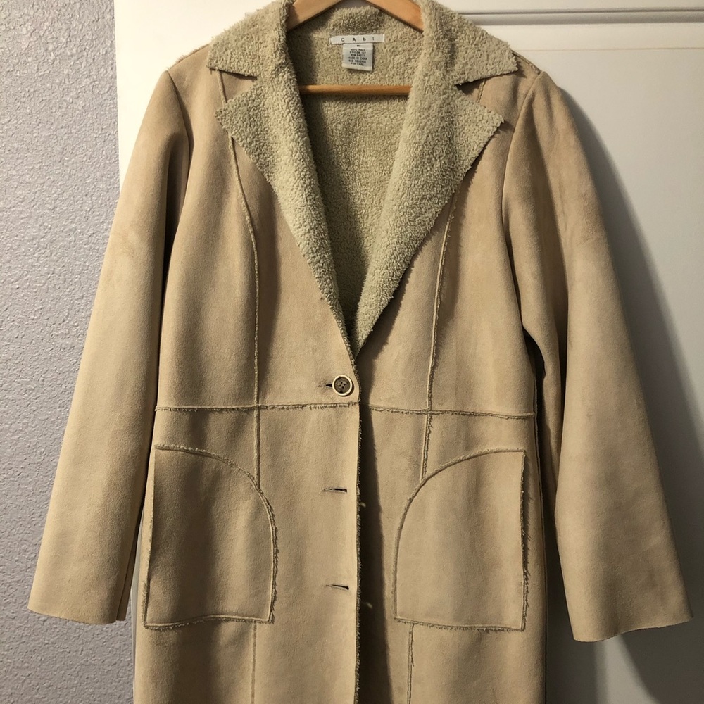 Faux suede coat
